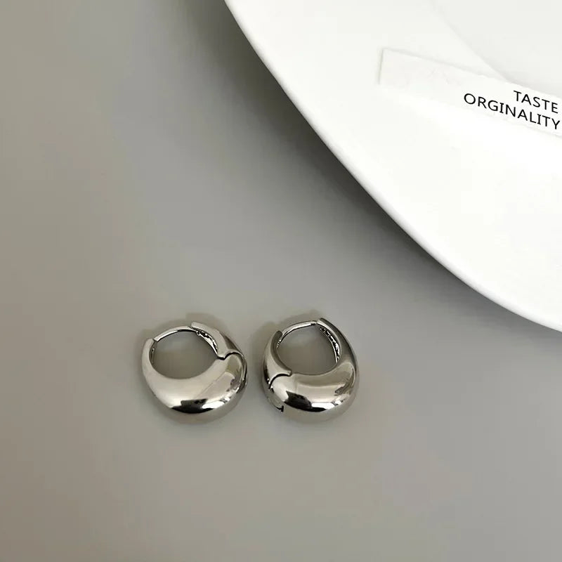 earring Aura Polished Hoops