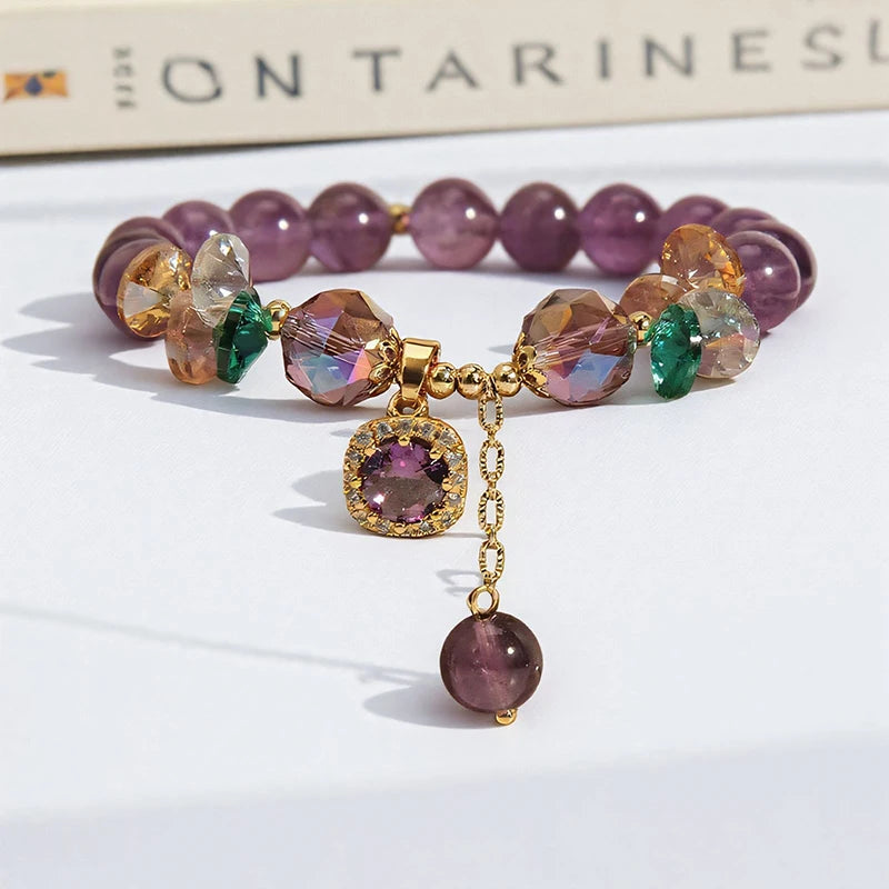 Amethyst Glass Bracelet