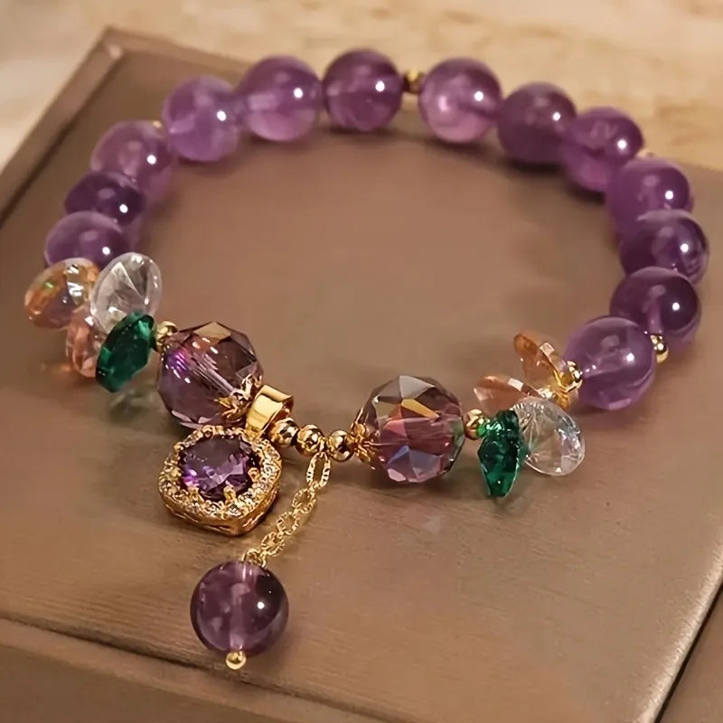 Amethyst Glass Bracelet