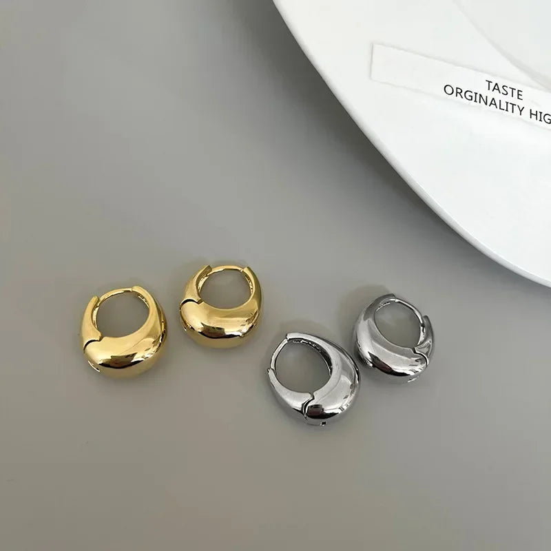 earring Aura Polished Hoops