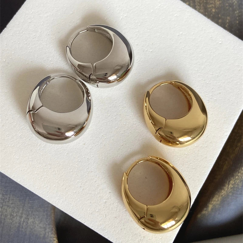 earring Aura Polished Hoops