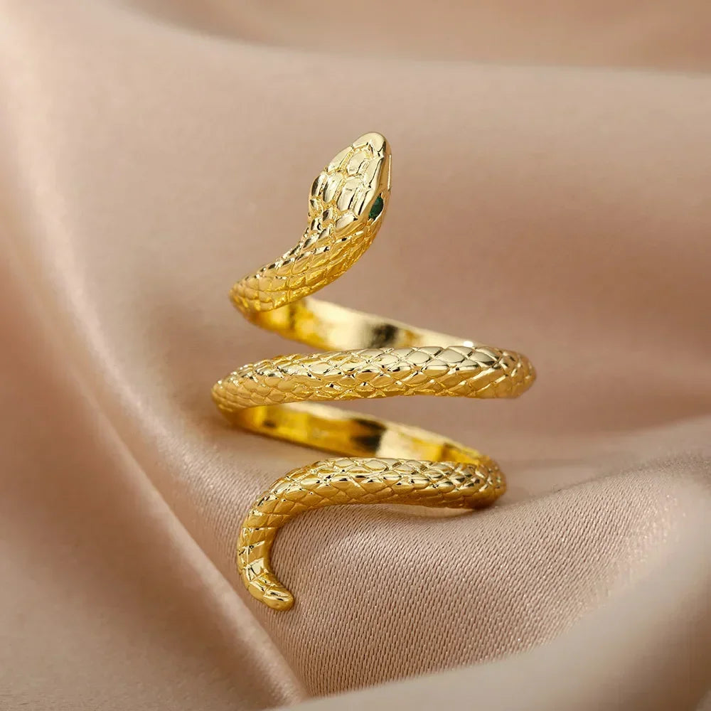 Stainless Steel Rings for Women Aesthetic Heart Gold Color Wedding
