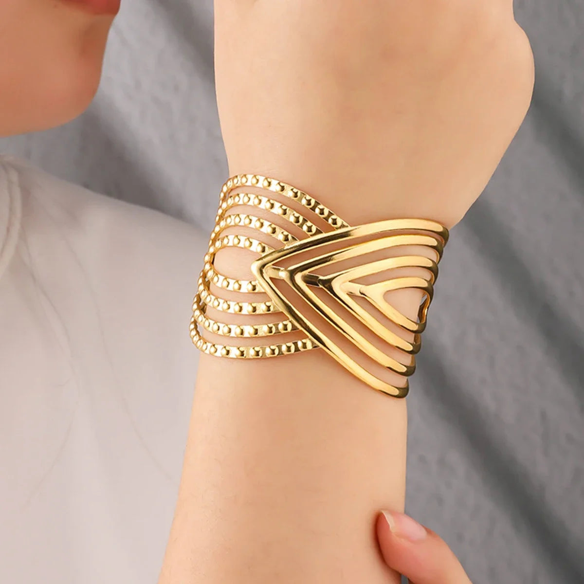 Geometric Statement Bangle